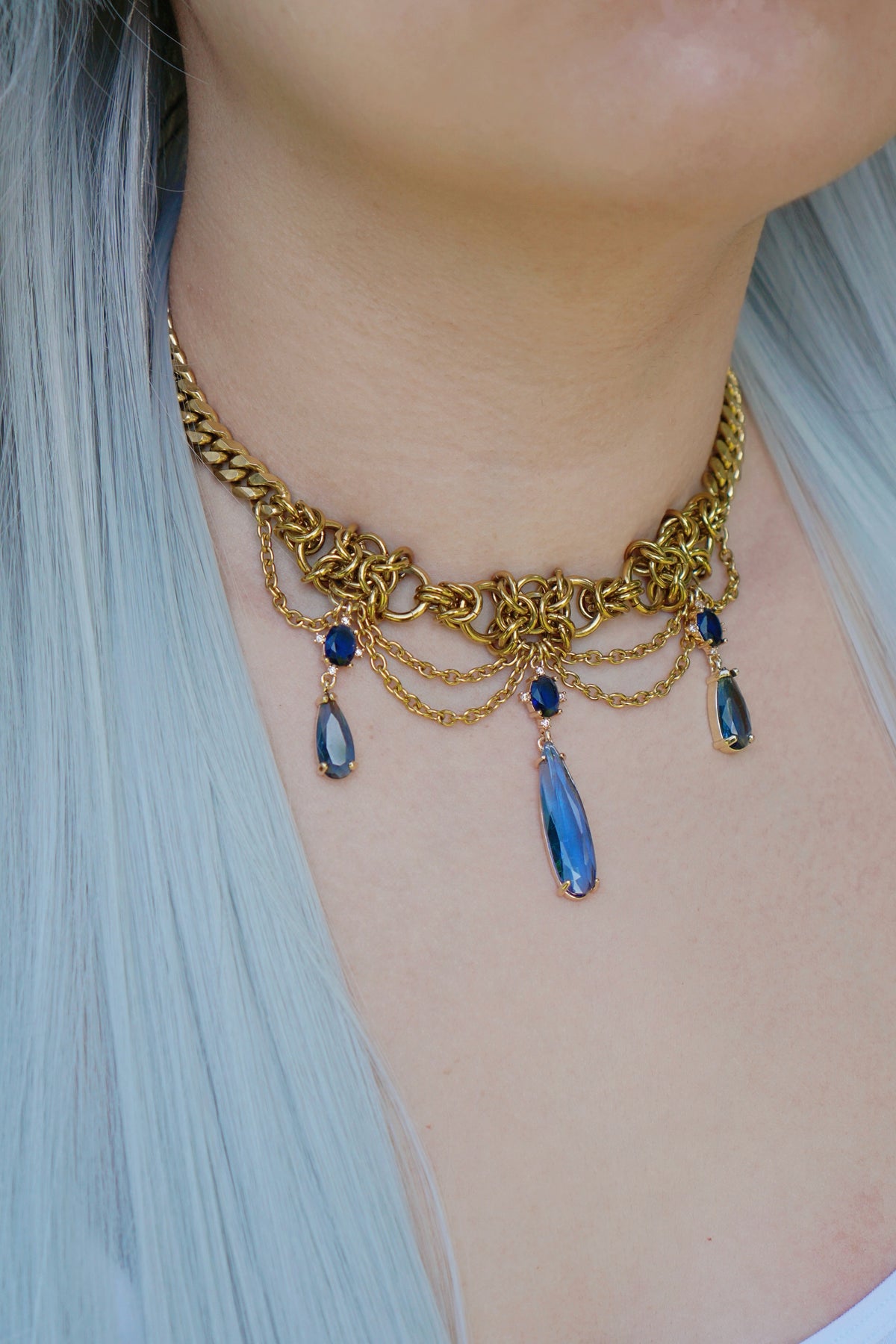 The Flower Prince, Himmel Regency Art Inspired Statement Necklace (1 of 1)