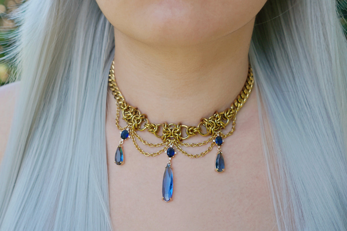 The Flower Prince, Himmel Regency Art Inspired Statement Necklace (1 of 1)